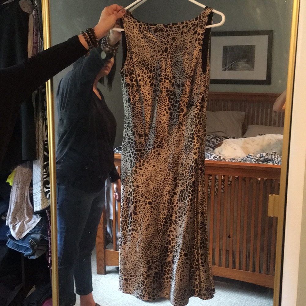Cheetah print size 4 evening dress.